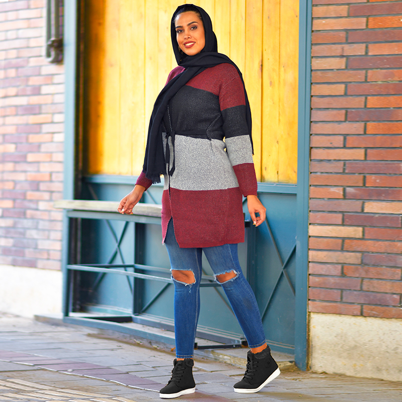 مانتو بافت دخترانه مدل FERYAL