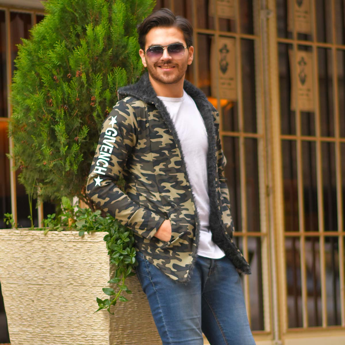 هودی مردانه چیرکی لبه خزدار مدل Datam