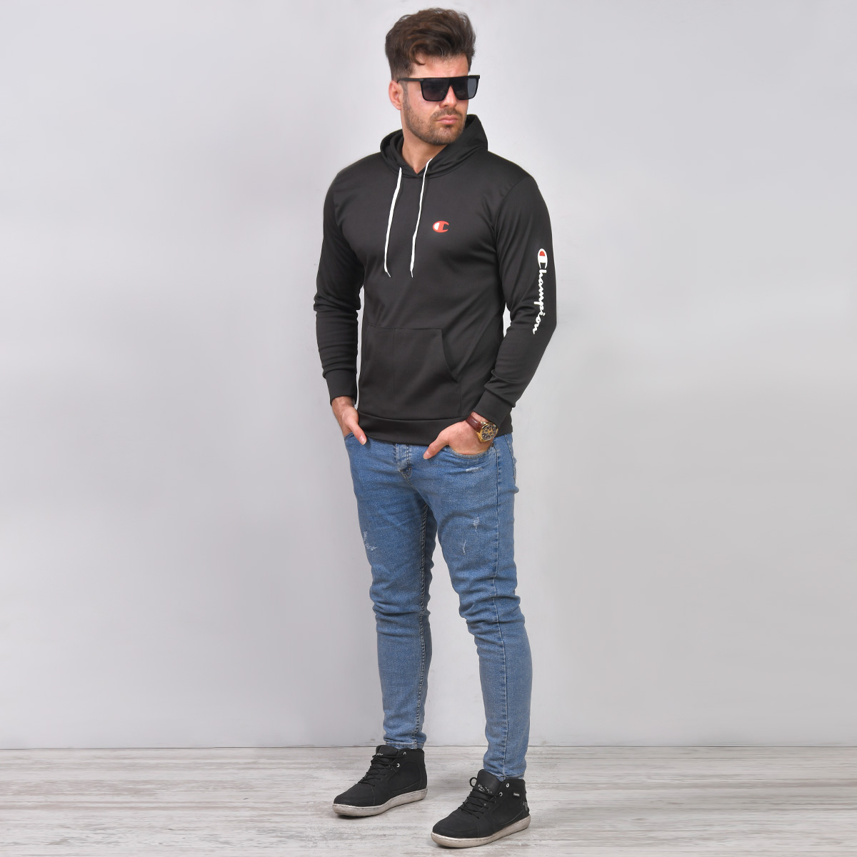 هودی چمپیون کلاه دار مردانه مدل Farshid