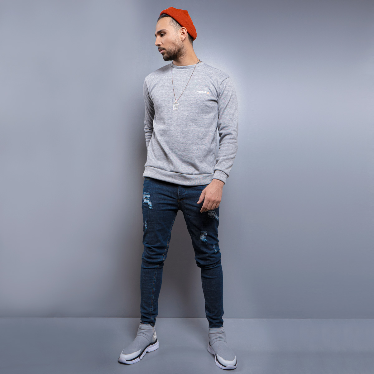 پلیور توکرکی مردانه طوسی مدل Zaniar