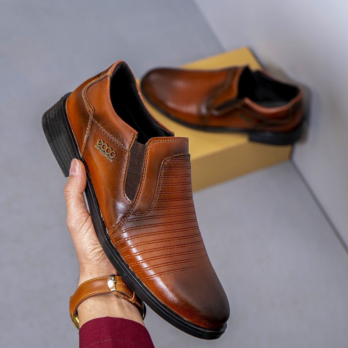 کفش ecco مردانه قهوه ای مدل Vinsert