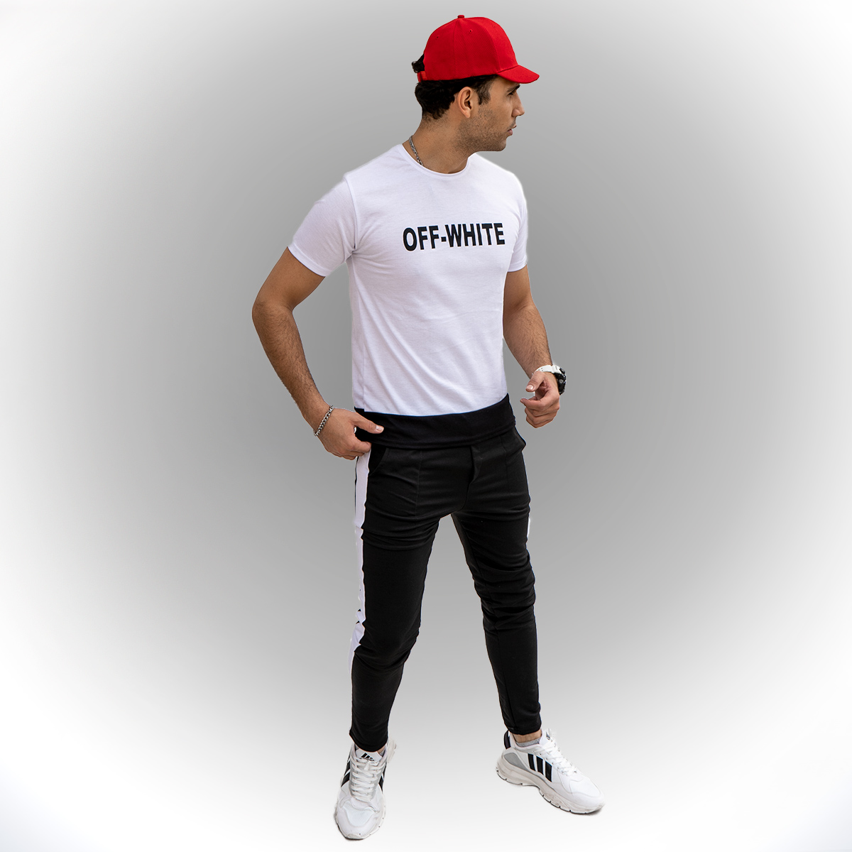 ست تیشرت شلوار Off white مردانه مدل Valter