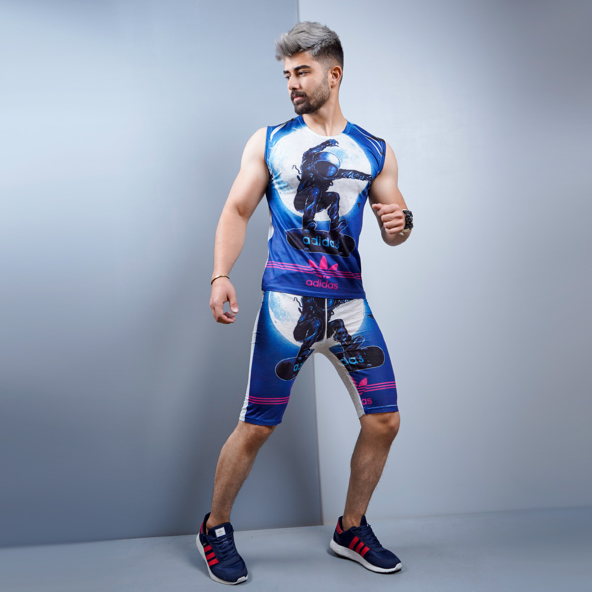 ست ركابي شلوارك adidas مردانه مدل Hank