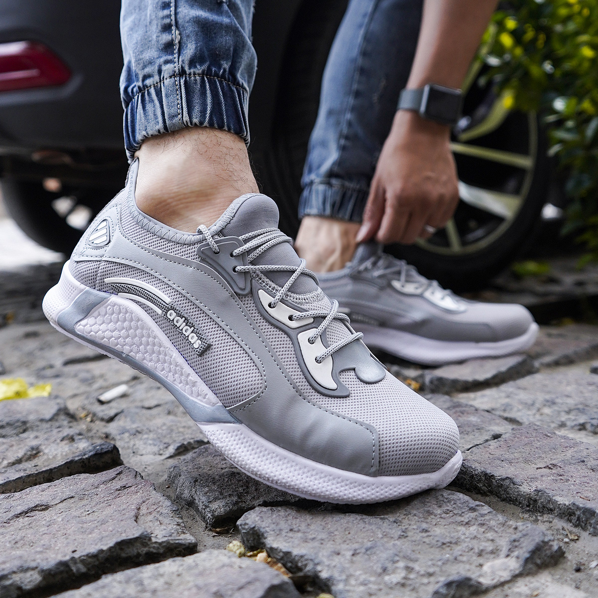 کفش ورزشی مردانه adidas طوسی مدل Broks