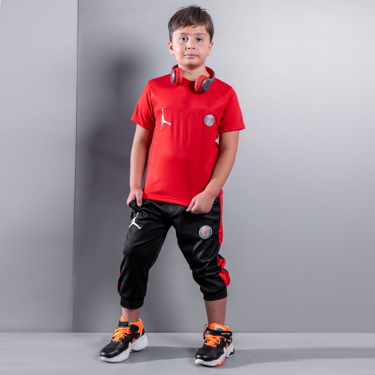 ست بچگانه تیشرت شلوارک پاریس مدل Nevil