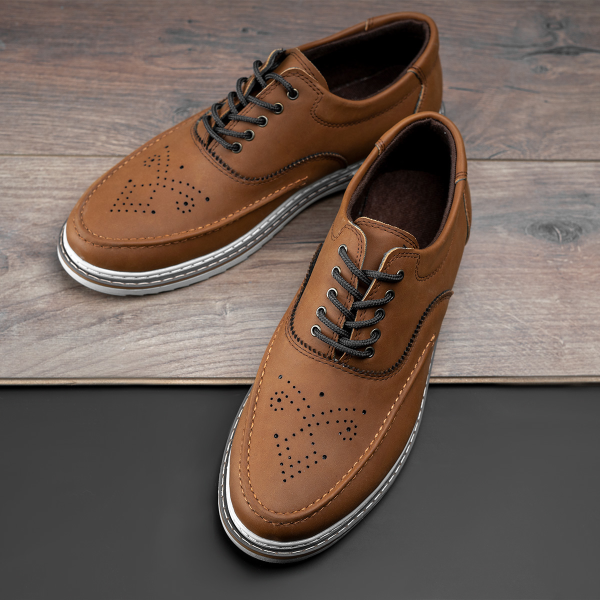 کفش مردانه عسلی مدل sevik