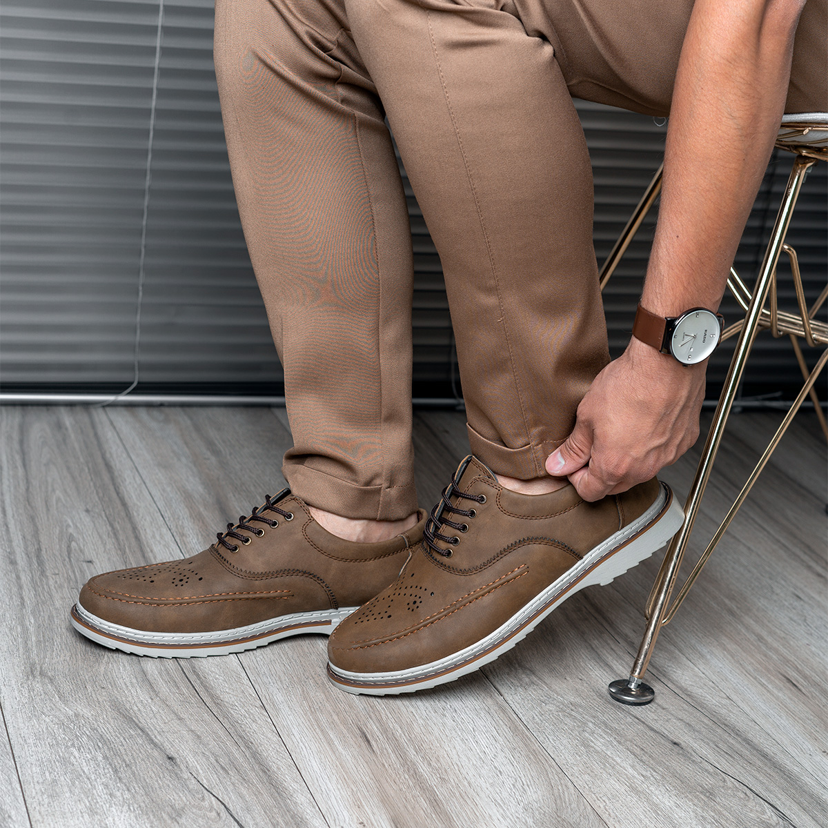 کفش مردانه خاکی مدل sevik