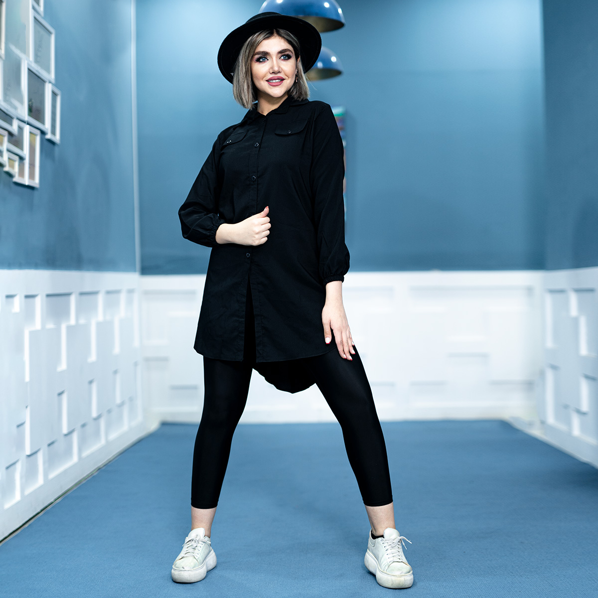 مانتو مشکی مدل Roza