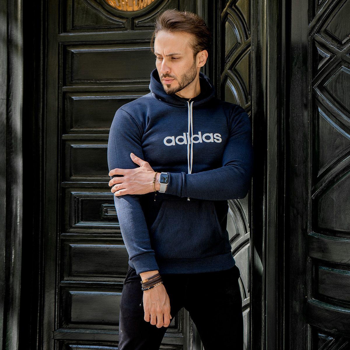 هودی کلاه دار طرح Adidas مردانه مدل james