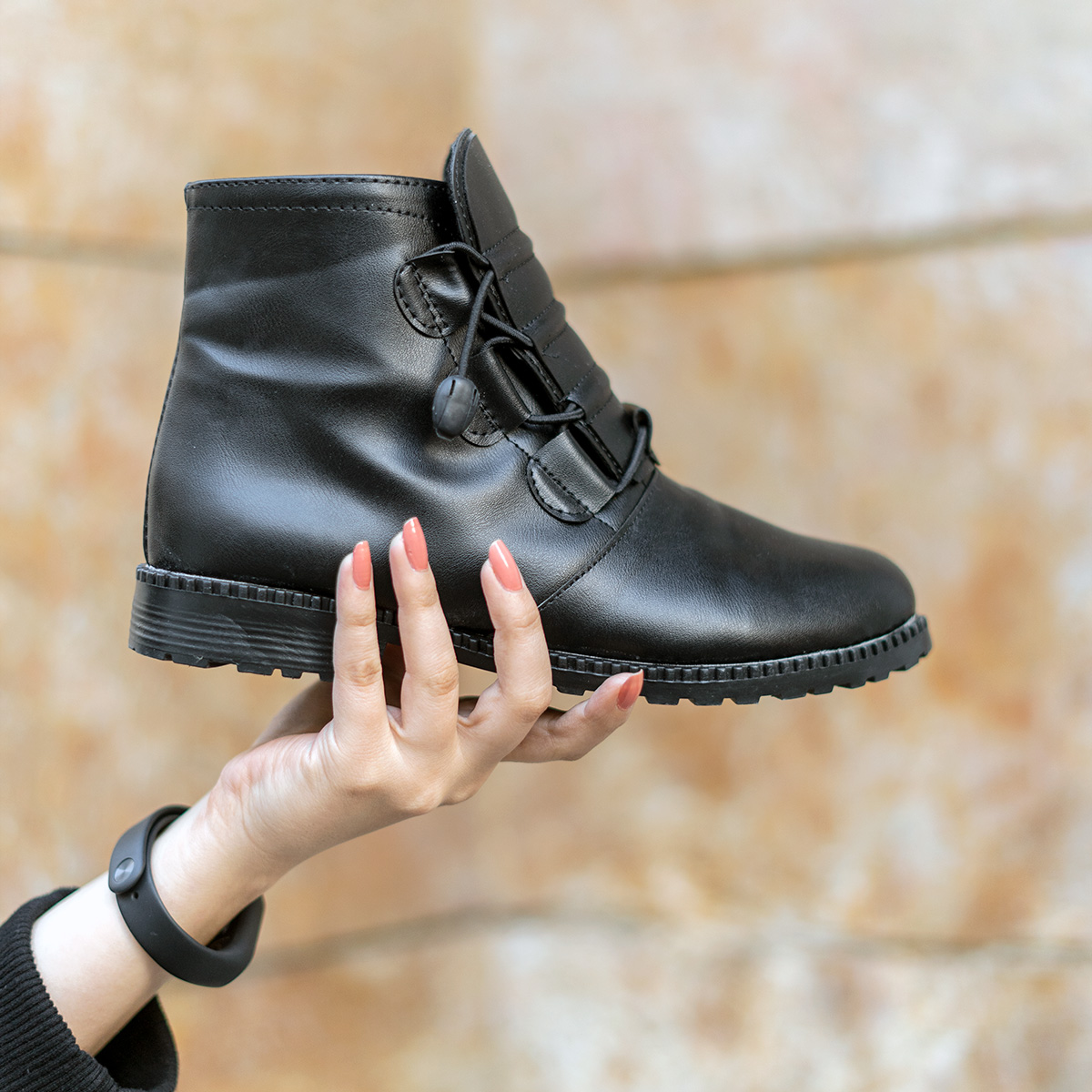 نیم بوت دخترانه مشکی مدل Mayla