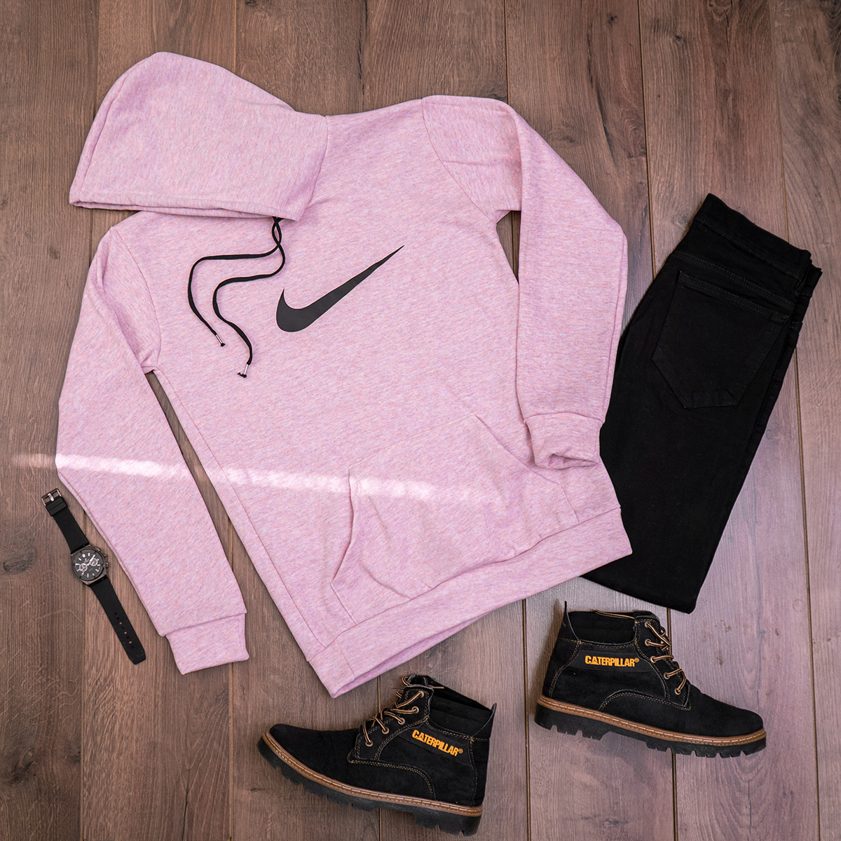 هودی نایک صورتی مردانه مدلNolin