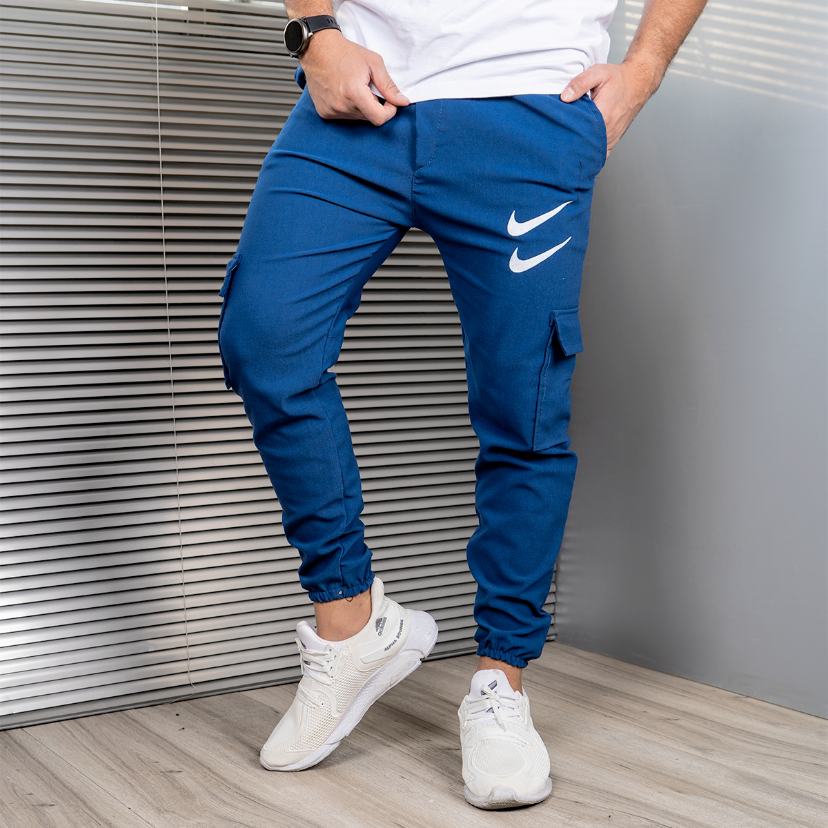 شلوار اسلش مردانه آبی دو نایک مدل Hamid