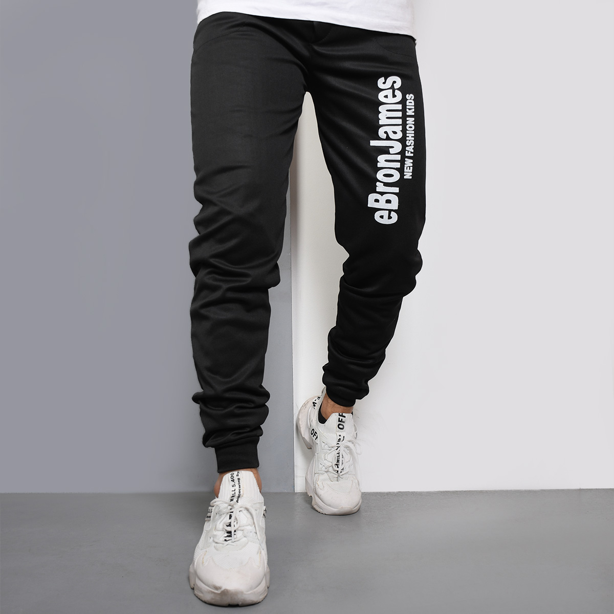 شلوار اسلش مشکی مردانه (T) مدل Ebron