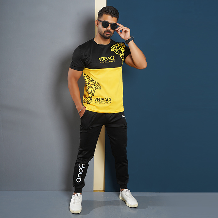 ست تیشرت شلوار Versaceمردانه مدل Barno