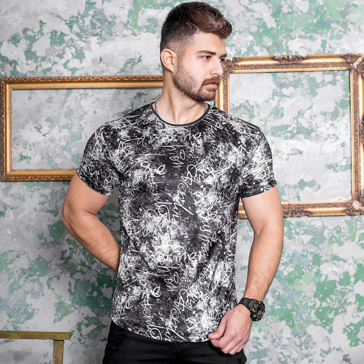 تیشرت مخمل مردانه مدل mirano