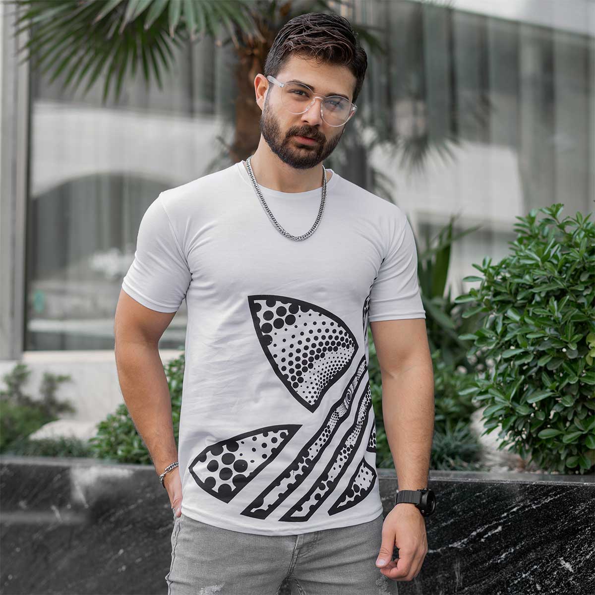 تیشرت آدیداس سفید مردانه مدل TIVAL