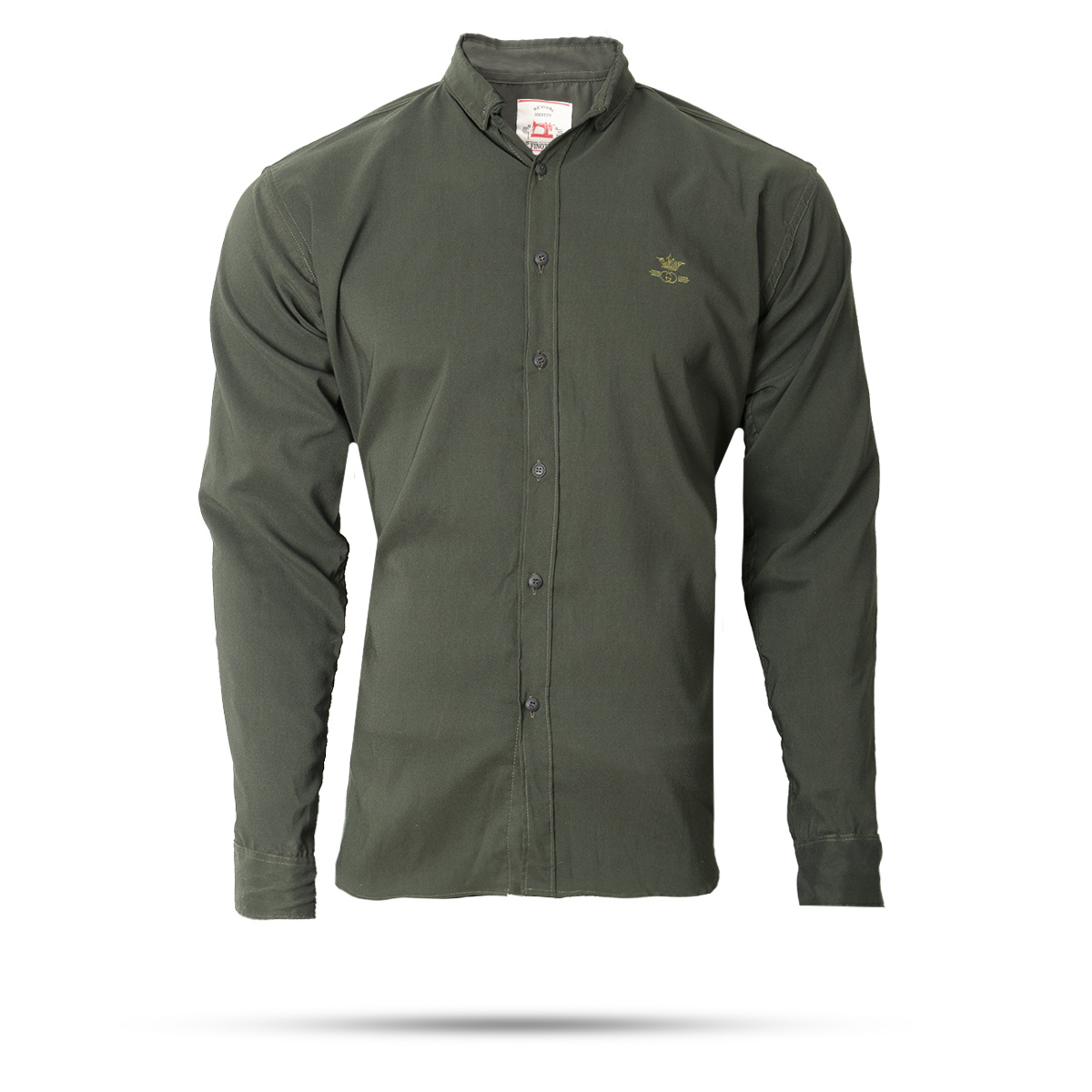 پیراهن مردانه زیتونی مدل Yazdan
