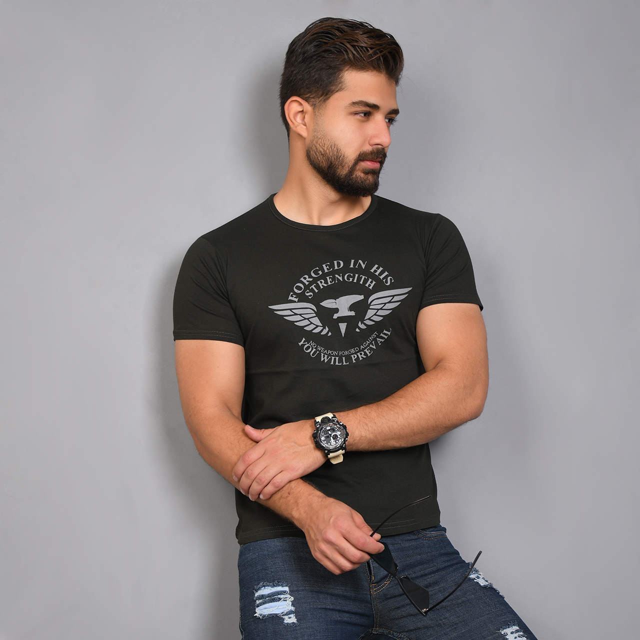 تیشرت (T) مردانه سبز مدل Forged