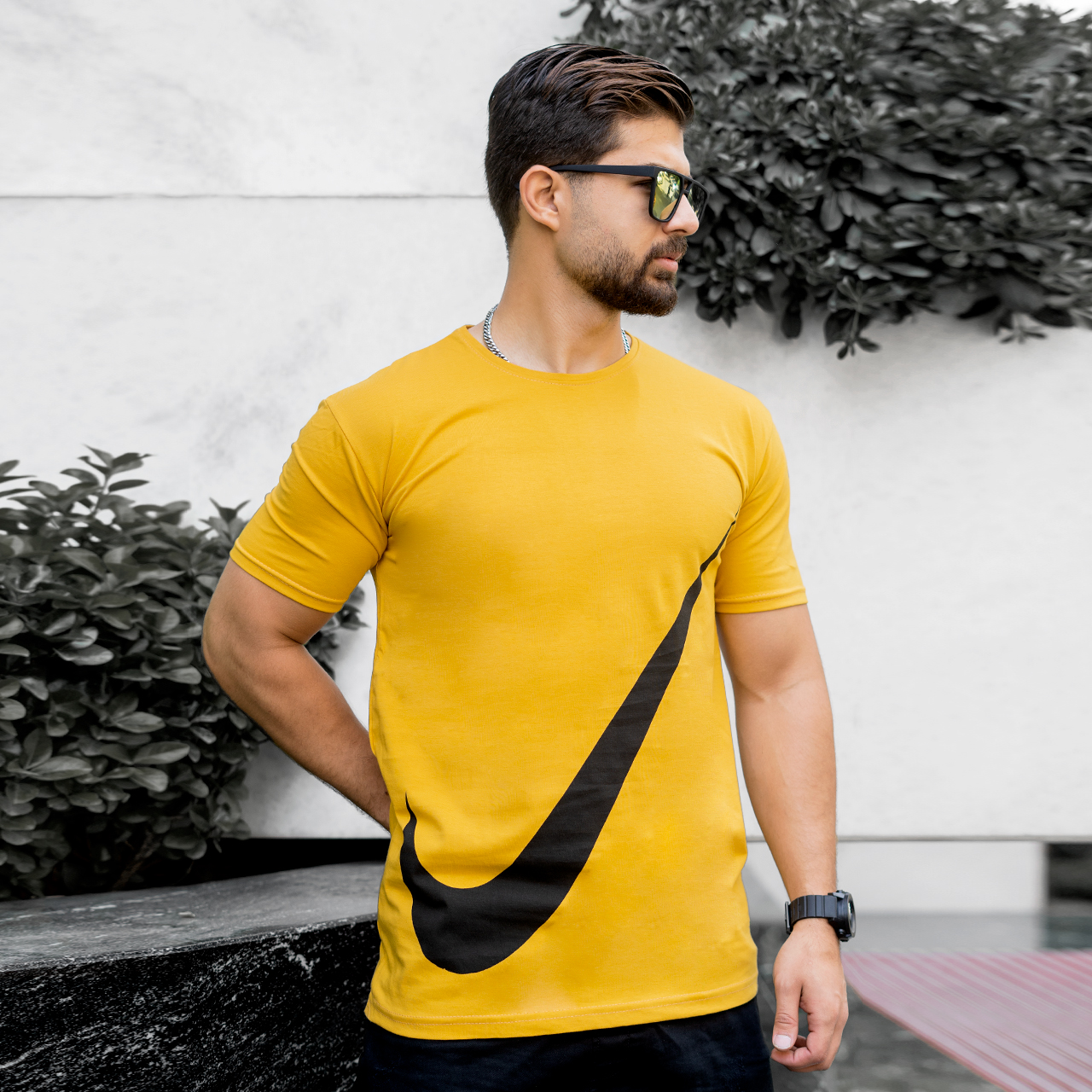 تیشرت نایک زرد مردانه مدل N400