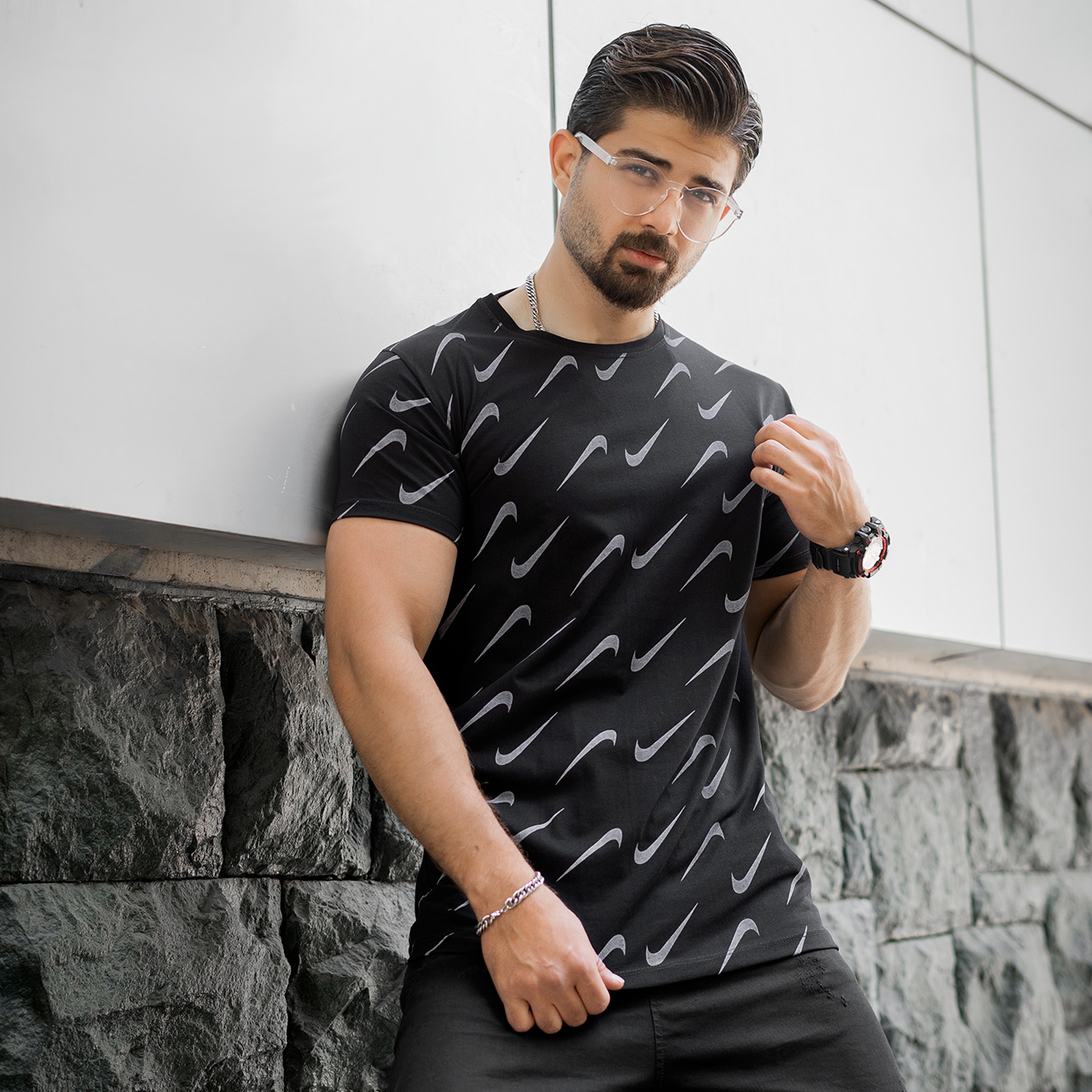 تیشرت نایک مشکی مردانه مدل omid