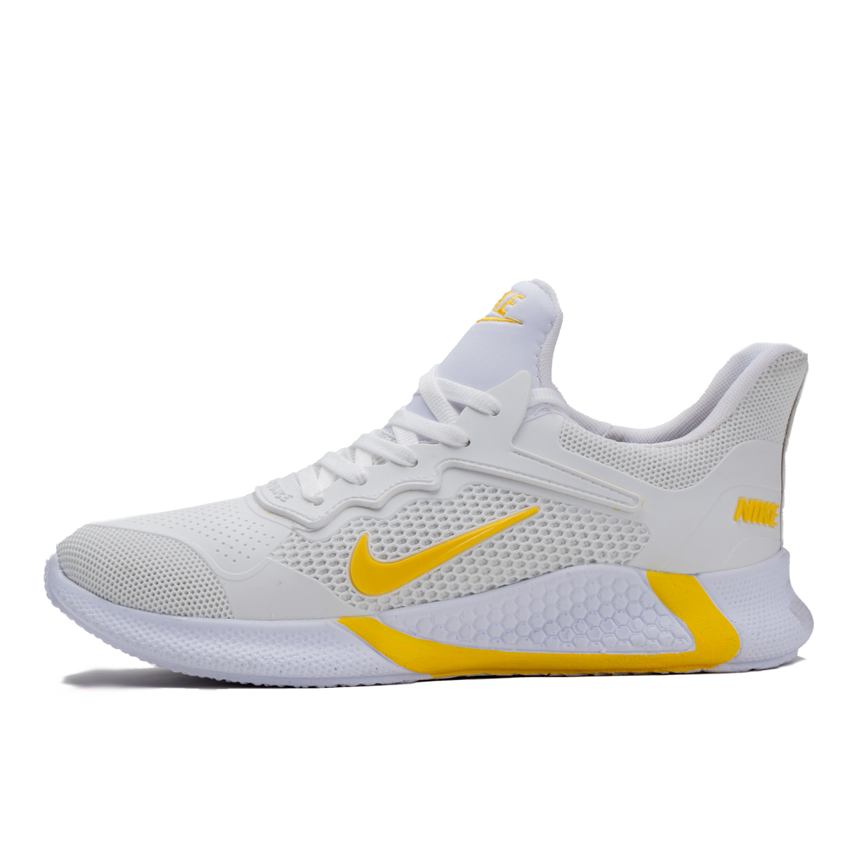 کفش ورزشی نایک مردانه سفید زرد مدل Alpha