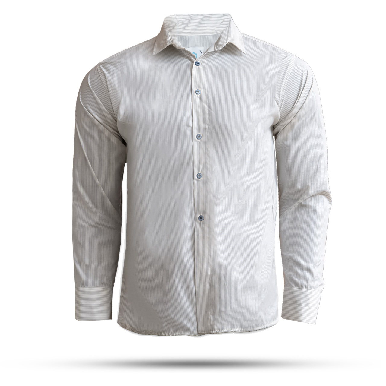 پیراهن راه راه سفید مردانه مدل Ranin