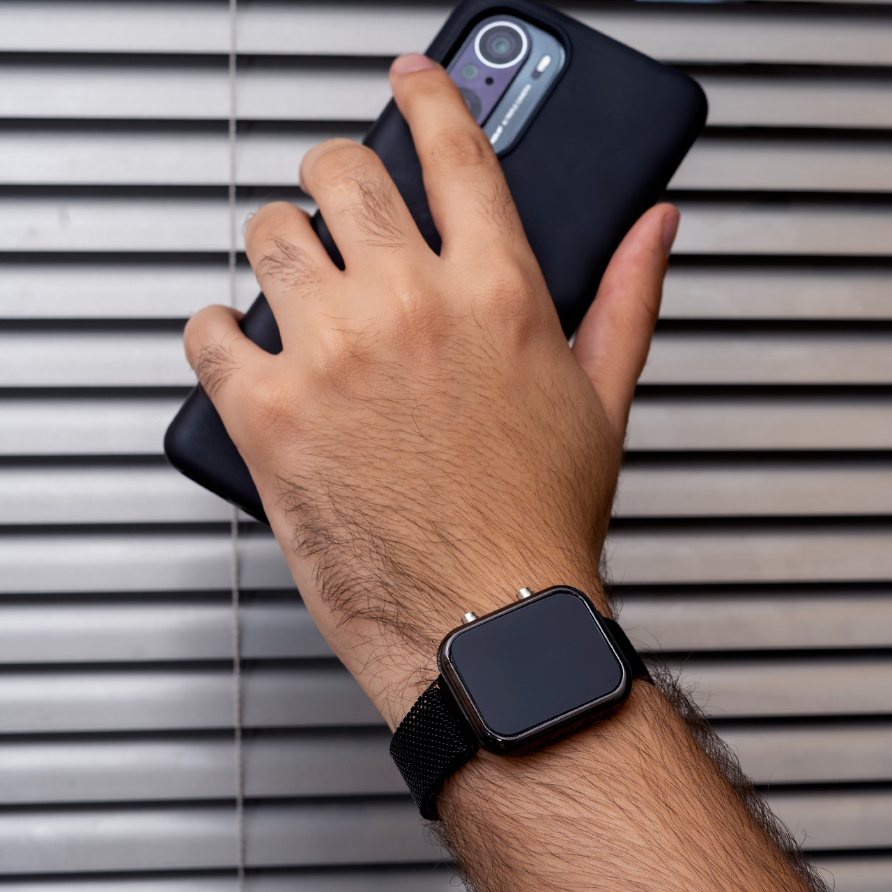 ساعت LED مشکی مدل K99