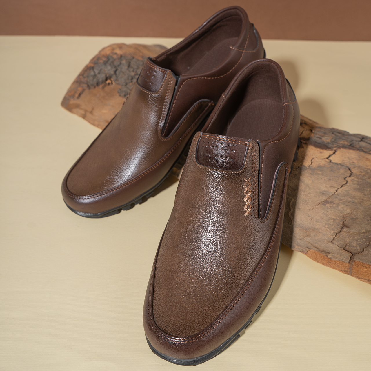 کفش رسمی قهوه ای مردانه مدل Hido