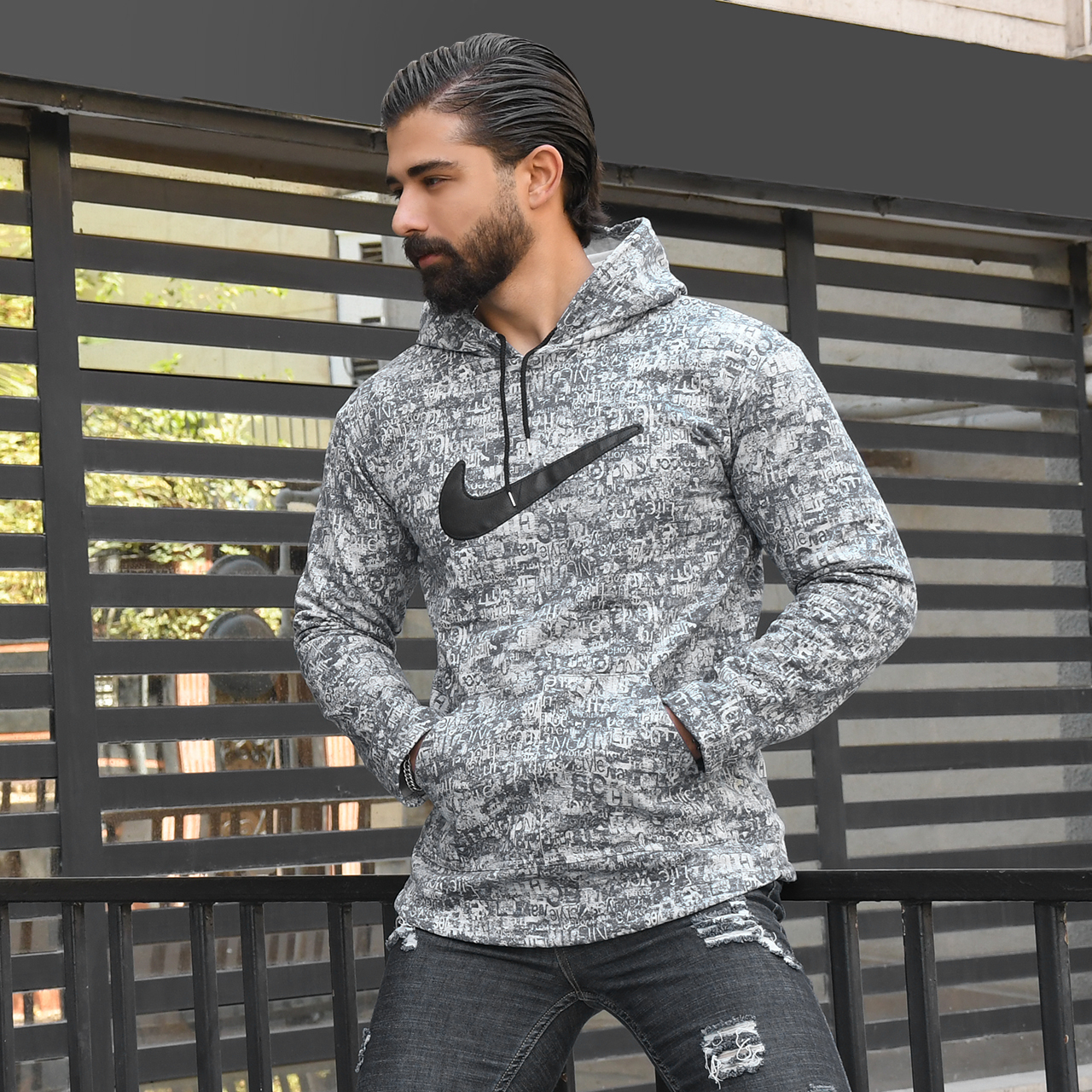 هودی نایک طوسی مردانه مدل N22