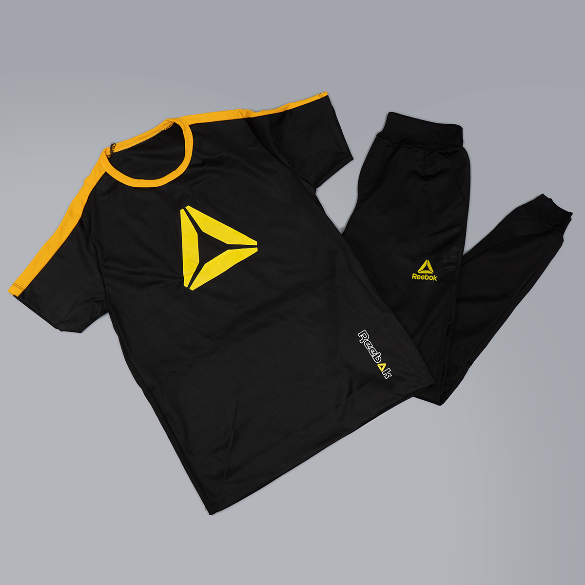 ست تیشرت شلوار مردانه مشکی مدل X205