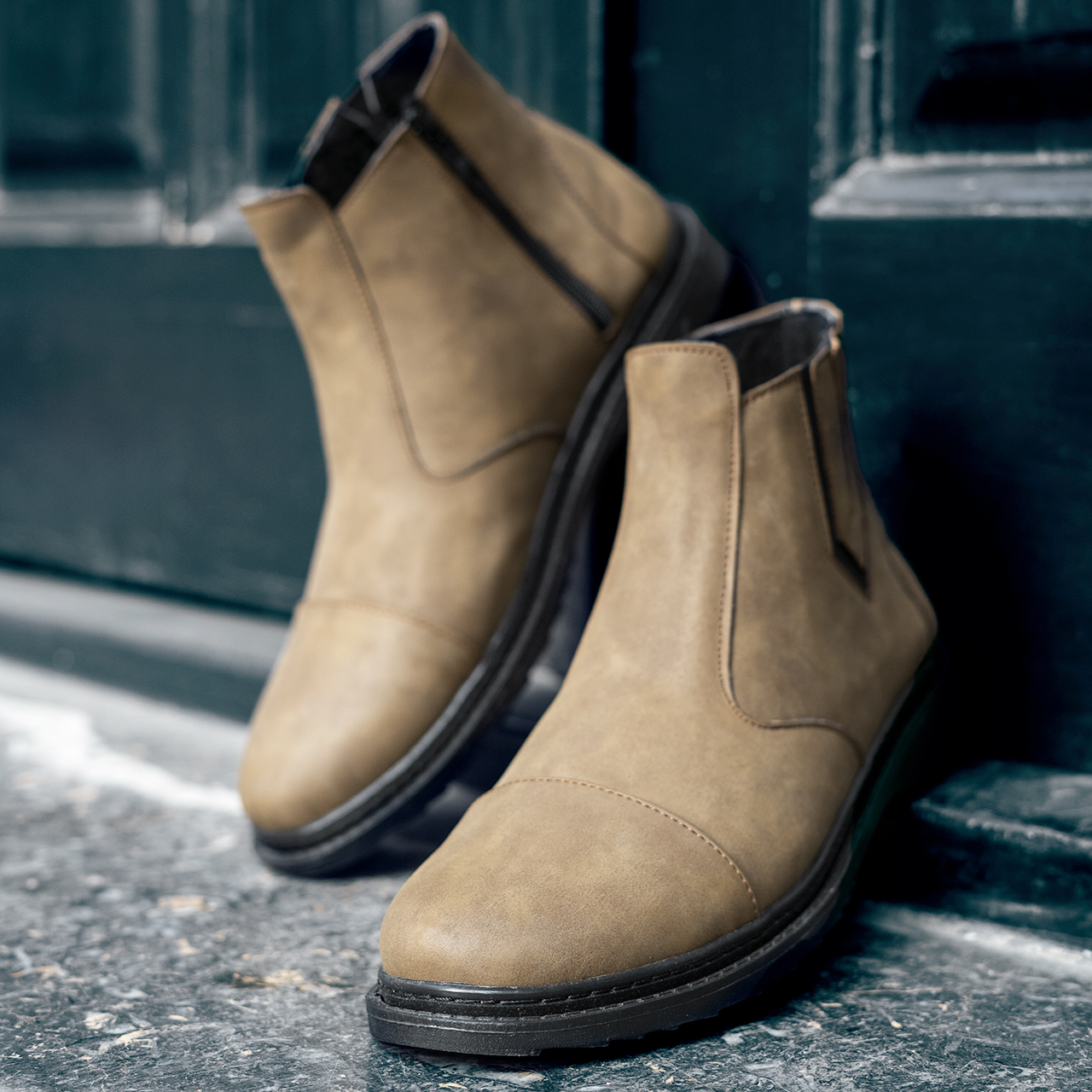 نیم بوت مردانه خاکی مدل Argan