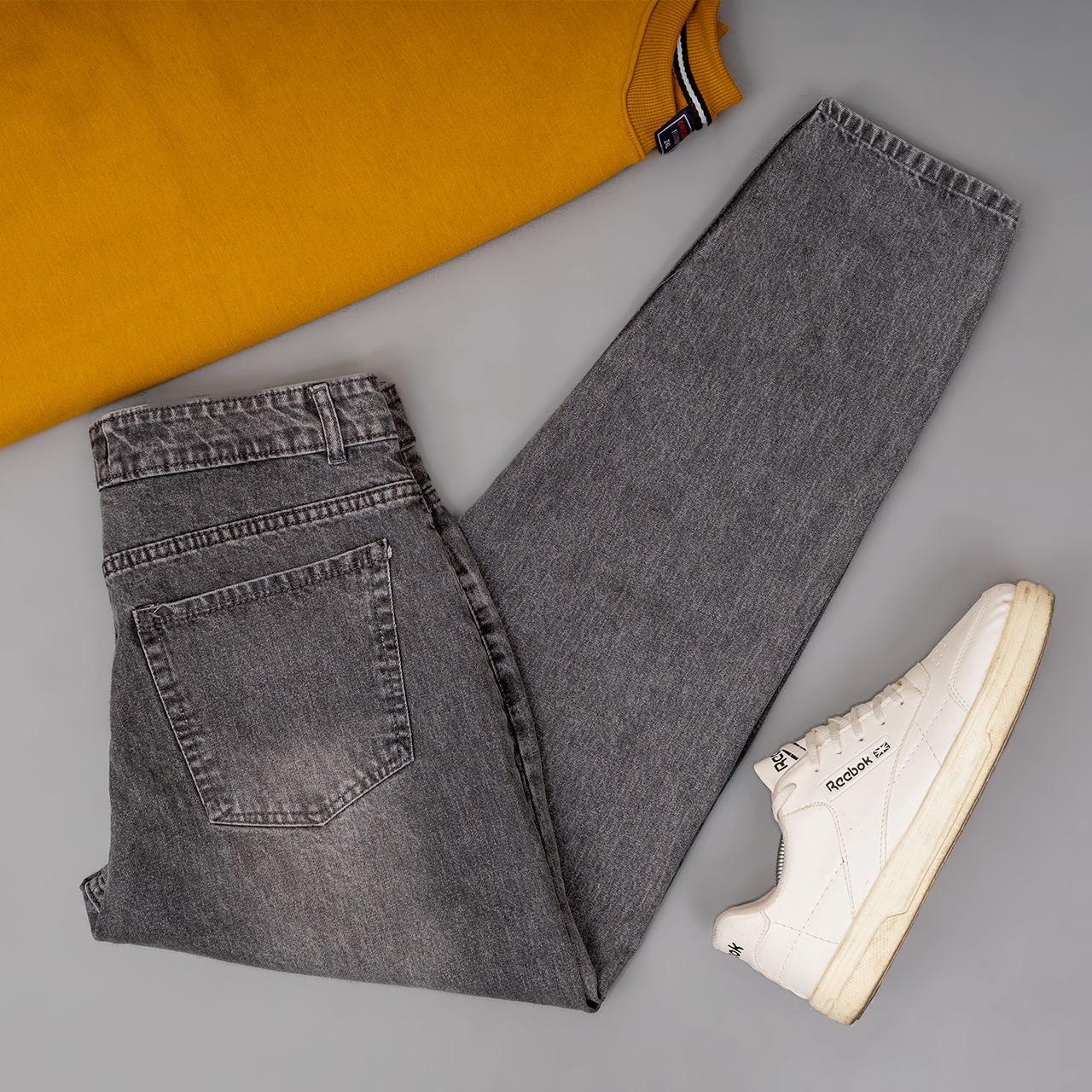 شلوار جین ذغالی مردانه مدل ABTIN