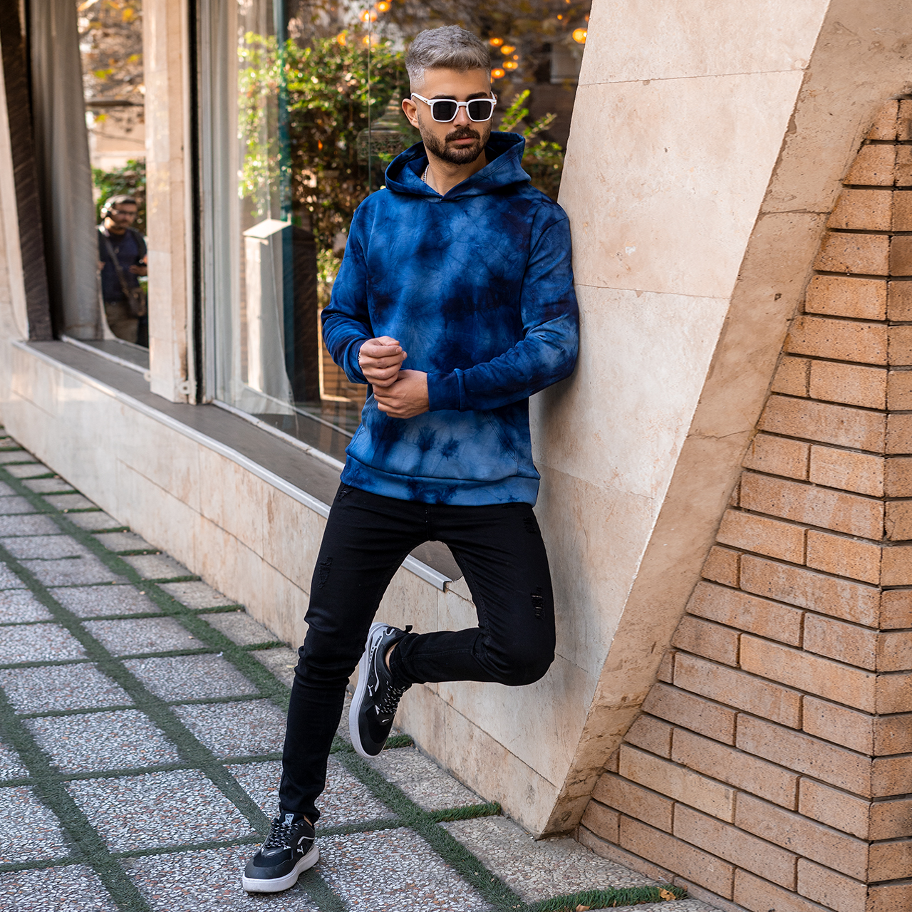 هودی مردانه سرمه ای مدل Barisan