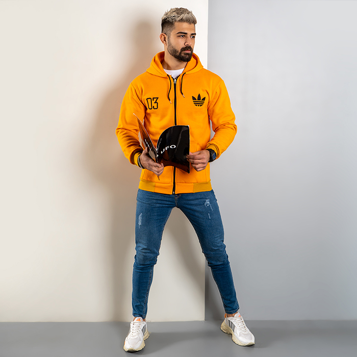 سوییشرت مردانه خردلی مدل Adidas 03