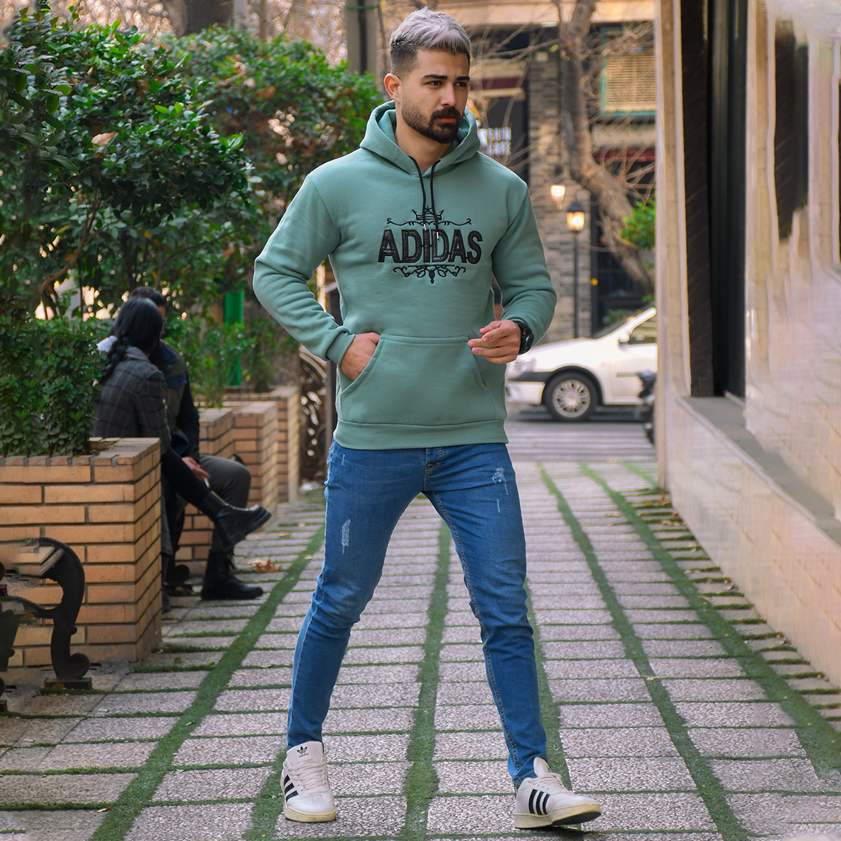 هودی مردانه Adidas سبز مدل Sahand