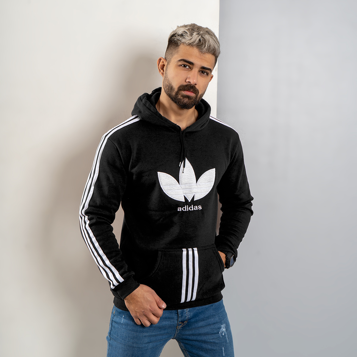 هودی مردانه Adidas مشکی مدل Patrick