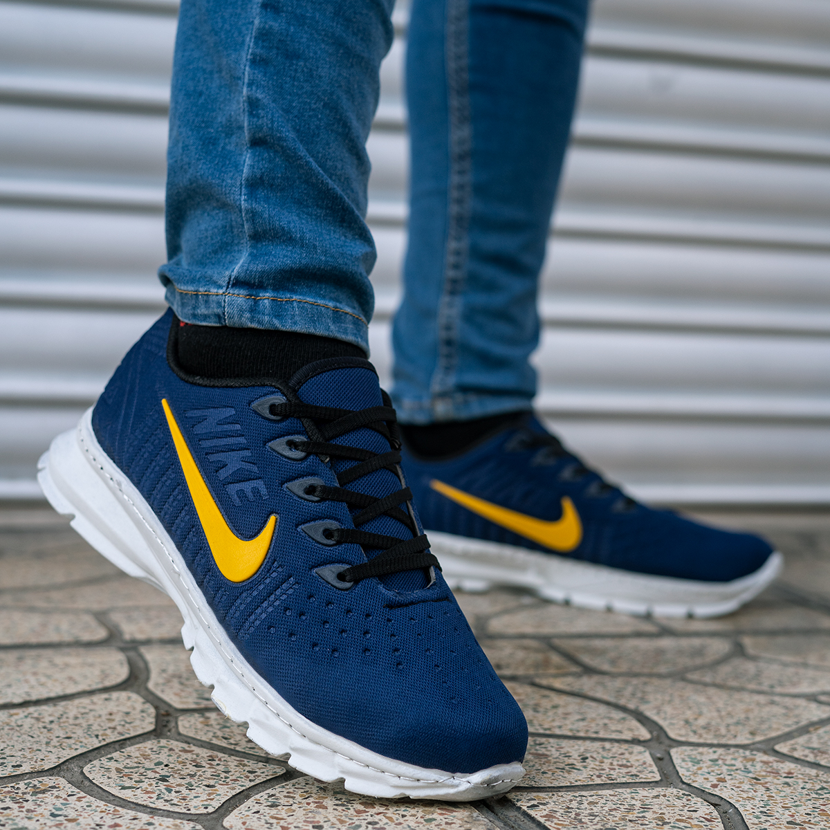 کفش ورزشی مردانه نایک(T) سرمه ای مدل bavan