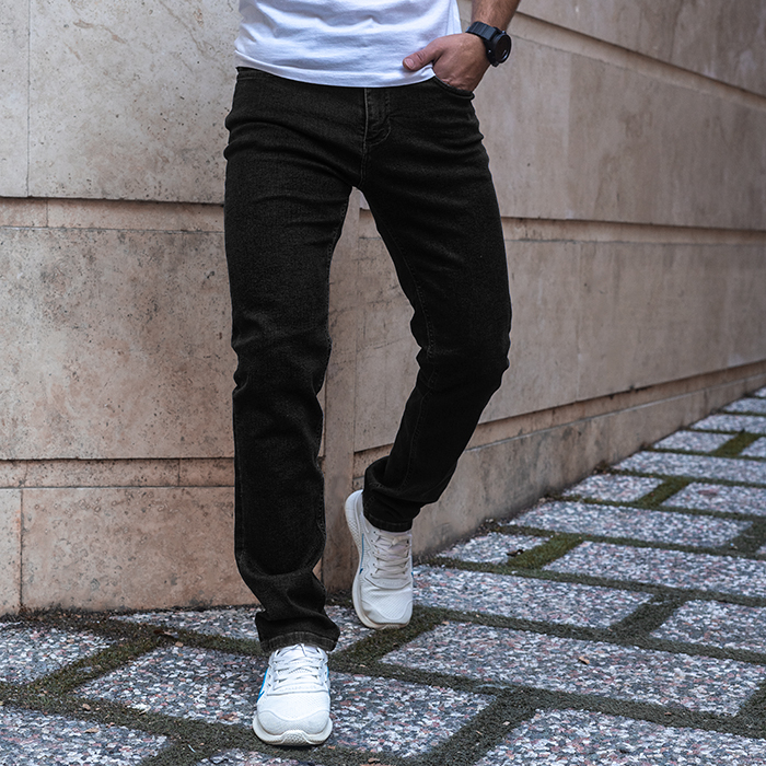 شلوار جین ذغالی مردانه مدل syavash