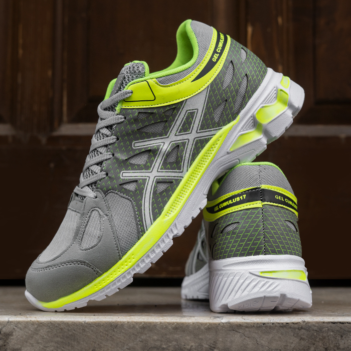 کفش ورزشی Asics مردانه طوسی سبز مدل NERON