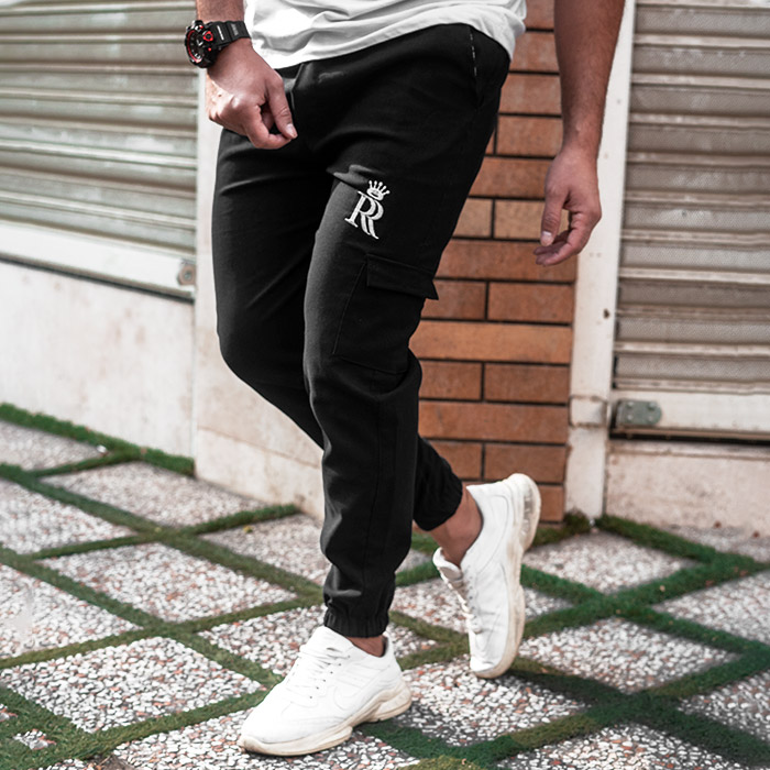 شلوار اسلش مشکی مردانه مدل R15