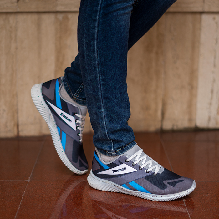 کفش ورزشی(T) ریبوک مشکی آبی مردانه مدل adena