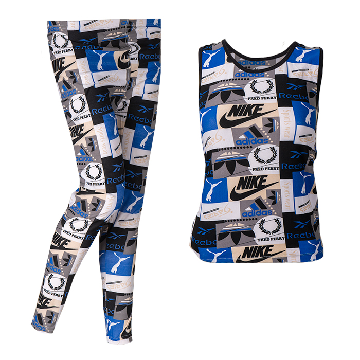 ست تاپ شلوار Nike دخترانه آبی مدل viana