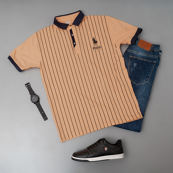 تیشرت مردانه کرم مدل MONO