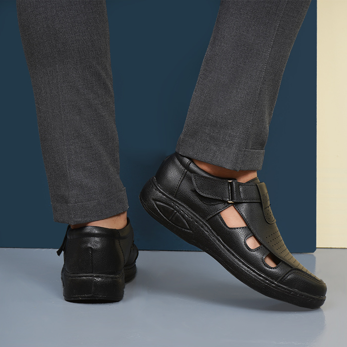 صندل مردانه مشکی مدل Itan