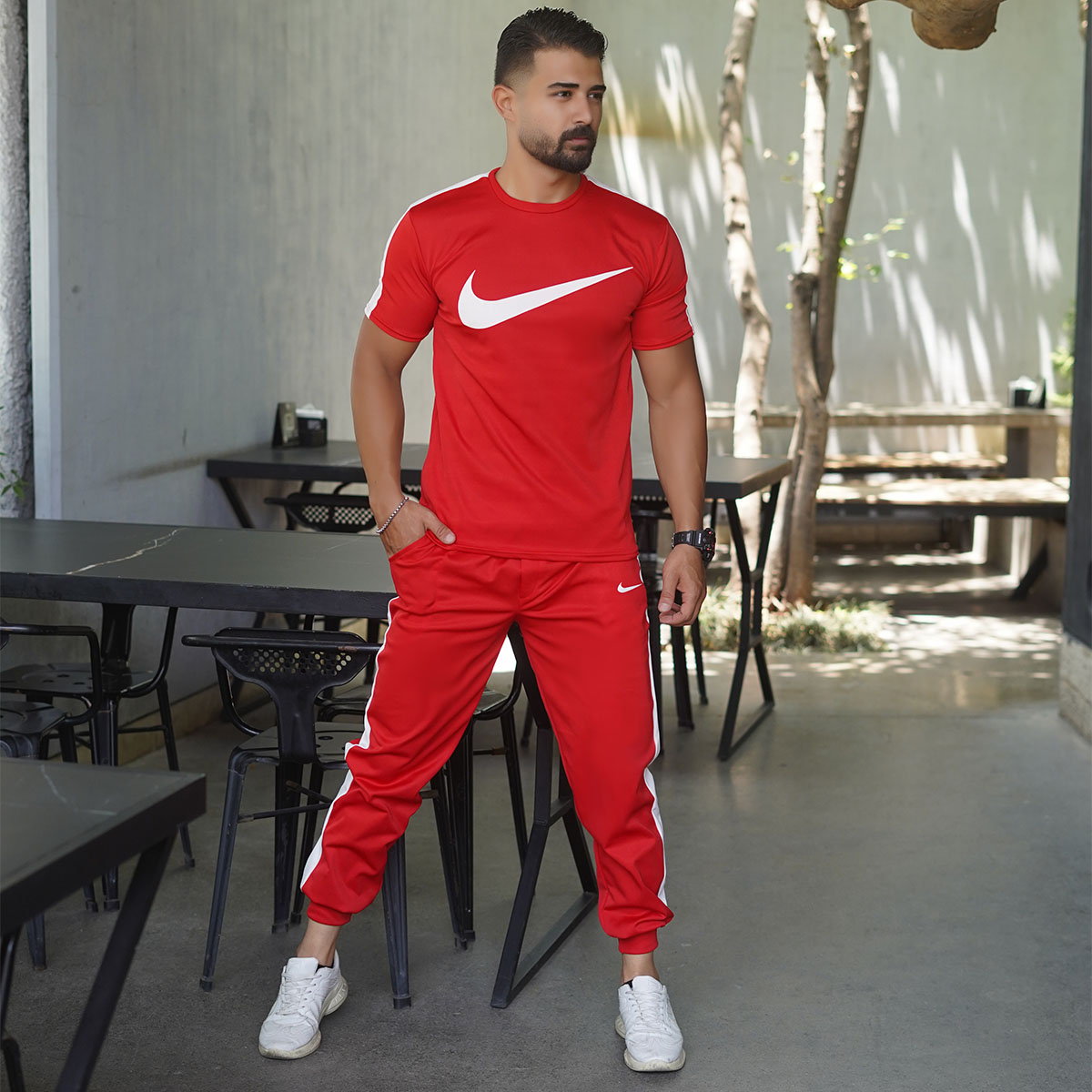 ست تیشرت شلوار قرمز مدل Radman