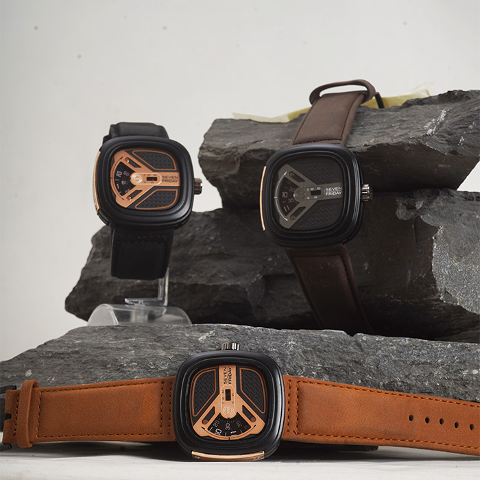 ساعت sevenfriday قهوه ای طلایی مدل richard
