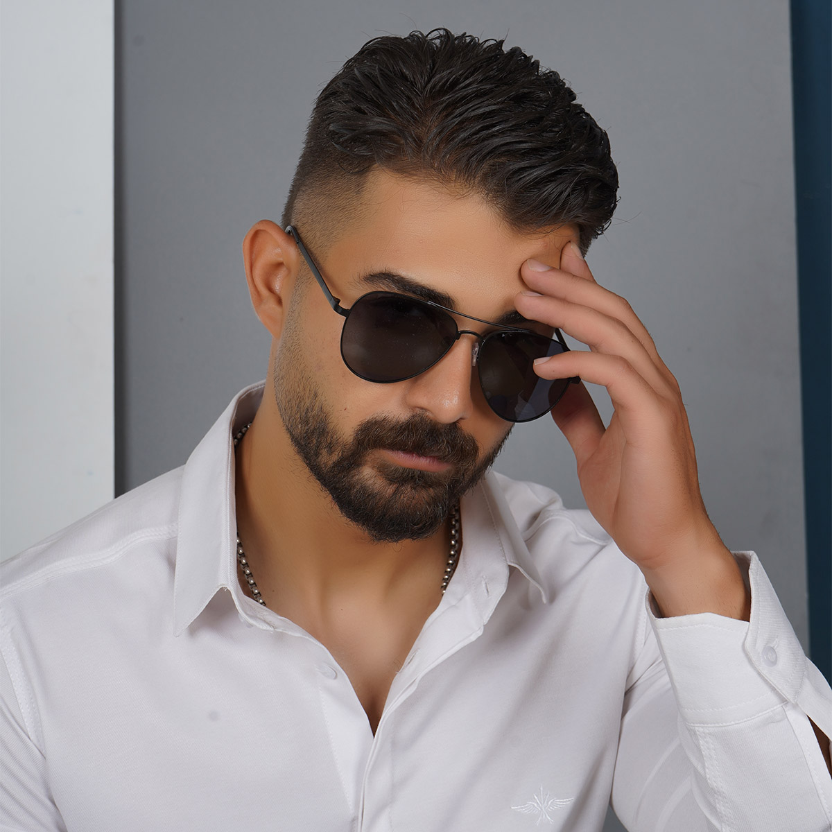 عینک مشکی صفحه مشکی مدل polar