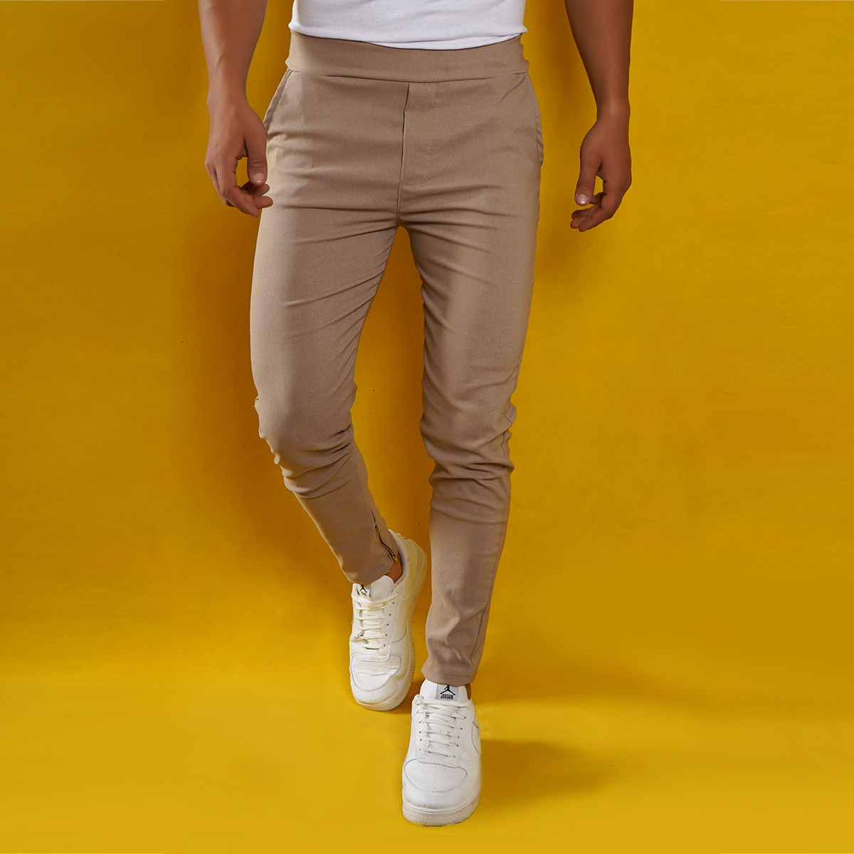 شلوار اسلش مردانه خاکی مدل Kian