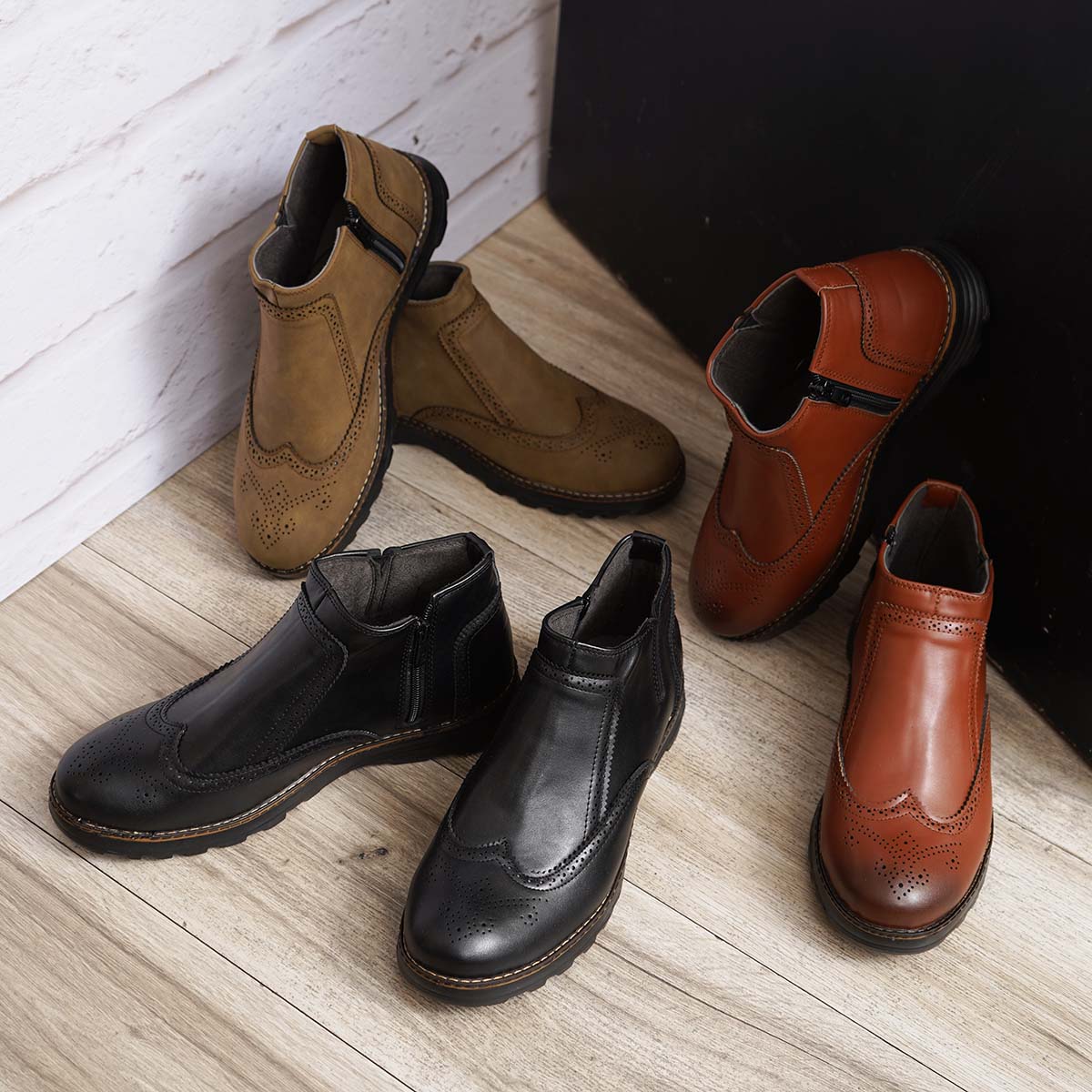 نیم بوت مشکی مردانه مدل ASHVAN