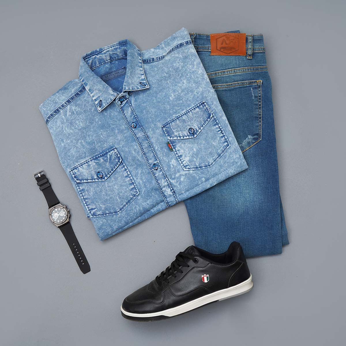 پیراهن مردانه جین مدل TROMA